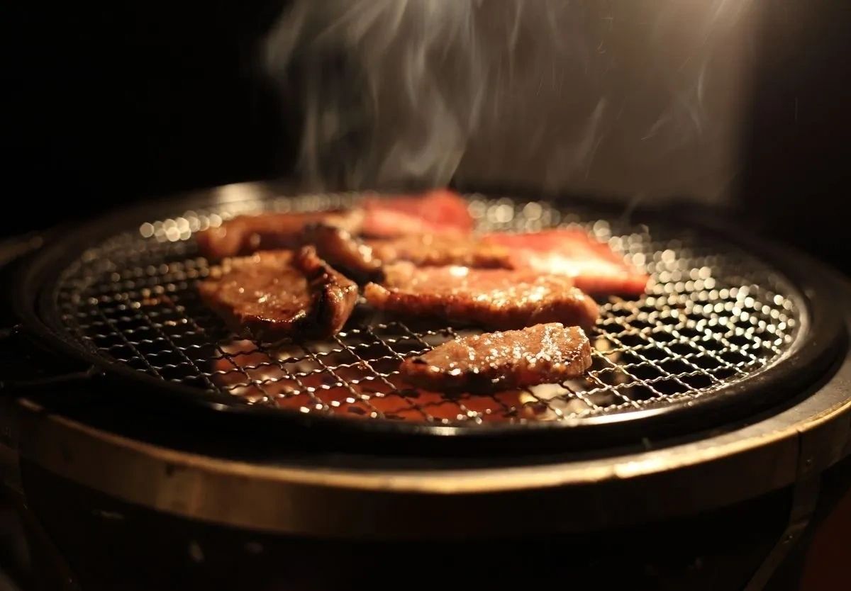炭火の炎